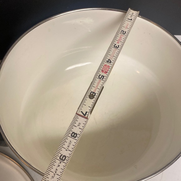 Fancipans Green Paisley Enamel Handled Pot Lid 9.5”D Two Piece - Picture 13 of 17